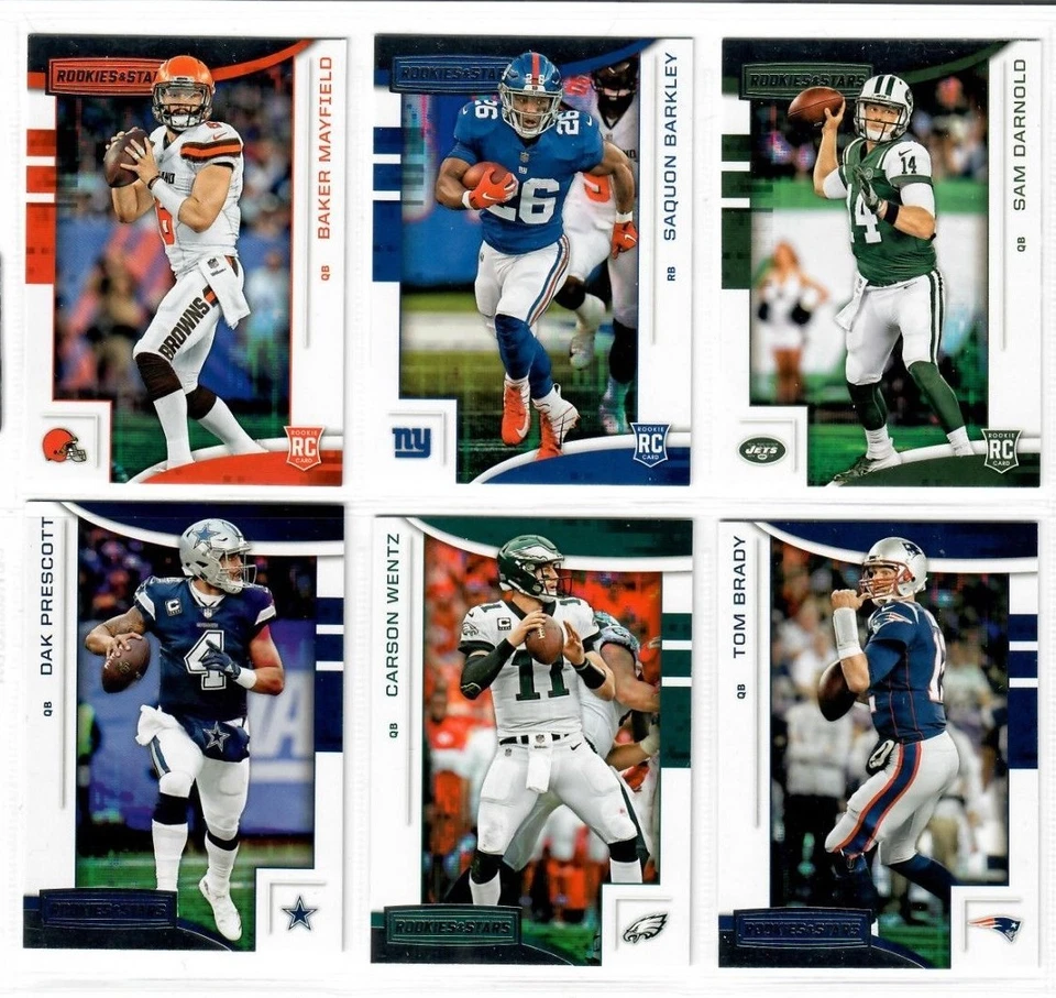 2018 Panini Rookies & Stars Base ROOKIE RC BRADY SAQUON RODGERS BAKER DAK ZEKE + - Image 1 of 1