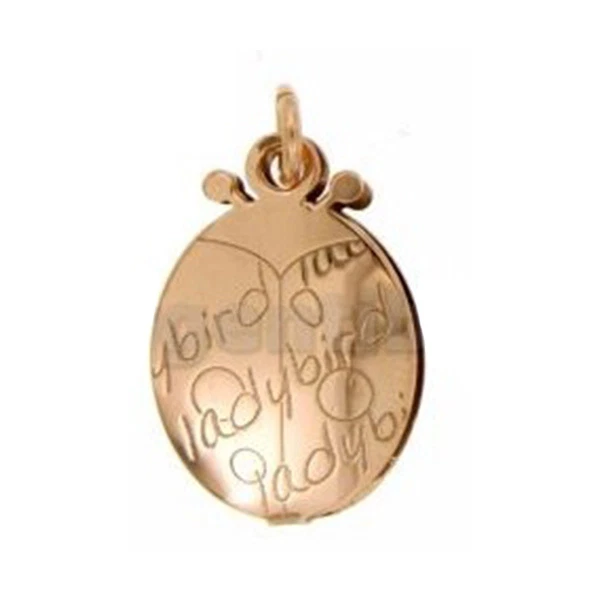 CIONDOLO COCCINELLA-LADYBIRD A DOPPIA LASTRA IN ARGENTO 925 PLACCATO ORO ROSA - Immagine 1 di 1