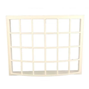 Melody Jane Dolls House White Plastic Georgian Bay Bow Window 24 Pane 1:24 Scale - Picture 1 of 8