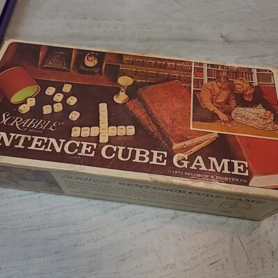 Scrabble Sentence Cube Game Vintage 1971 COMPLETE  - Image 1 of 4