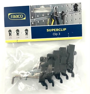 NUEVO Gancho monoángulo Raaco Clip 3 Superclip 50 mm 5 piezas. Foto 1 de 2