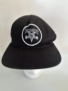 Thrasher Magazine Men's Snapback Hat Black OSFM Skate Wear Skateboarding Logo - Picture 1 of 11