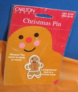 Carlton Karten American Greetings Weihnachten Pin Lebkuchen Vintage Zubehör - Bild 1 von 3