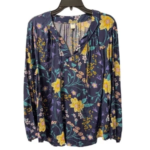 Camicetta donna manica lunga floreale Old Navy taglia large donna top floreale - Foto 1 di 11