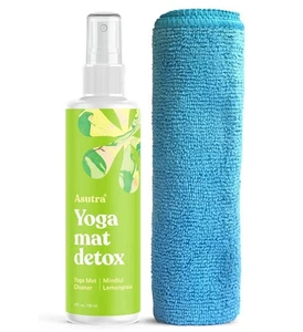 ASUTRA Yoga Mat Cleaner Spray (Mindful Lemongrass), 4 fl New Sealed - Picture 1 of 3