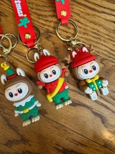 Christmas Stocking Stuffer Gift Lil Monster Elves Keychain Set of 3 - Picture 1 of 6