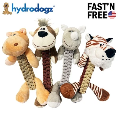 4 Pack Dog Rope Chew Toy Bundle Lot Squeaky Tug Interactive Teething Durable - Image 1 of 4