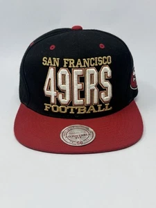 San Francisco 49ers Mitchell & Ness NFL Vintage Collection Black SnapBack Hat - Picture 1 of 9