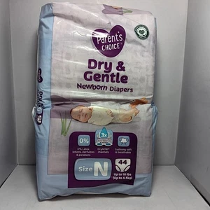 Parent's Choice Dry & Gentle Newborn Diapers 44 Pack 3x Protection - Picture 1 of 6