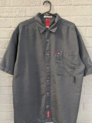 Marc Ecko Unltd Medium Chambray Short Sleeve Y2K Button Up Shirt - Image 1 of 4