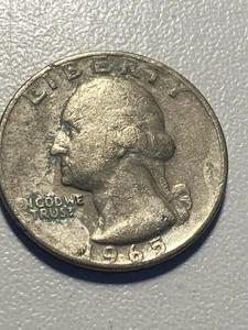1965 Washington quarter no mint mark silver Error Rare Collectible - Picture 1 of 2