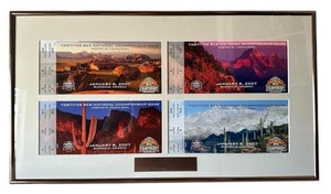 2007 Tostitos Fiesta Bowl BCS National Championship Game 4 Full Tickets Framed - Picture 1 of 7