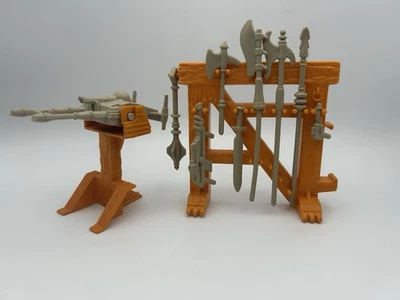 MOTU He-man Grey skull Laser Cannon And Weapon Rack 80s Vintage Toy - Image 1 of 4