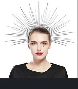 Cerchietto donna Goddess Halo Crown - cravatta zip copricapo angelo a punta NUOVO * OMAGGIO SH - Foto 1 di 3