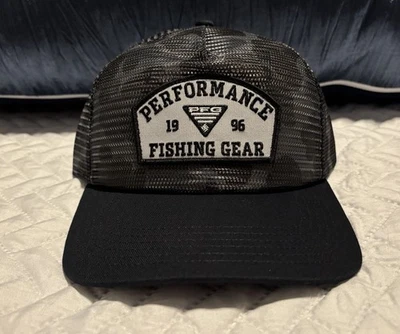 COLUMBIA PFG PERFORMANCE 1996 РЫБОЛОВНЫЕ СНАСТИ УНИСЕКС СЕТКИ БЕЙСБОЛКИ ЧЕРНЫЙ КАМУФЛЯЖ КРЫШКА - Изображение 1 из 3