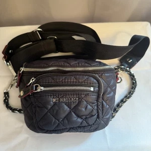 MZ Wallace Micro Crosby Sling Bag Fanny Pack Bum Bag Purse Black Quilted NWOT - Picture 1 of 15