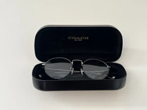 COACH HC 5120 9373 C2101 Shiny Silver/Black 51□19 145 Eyeglasses DEMO LENS New - Picture 1 of 18