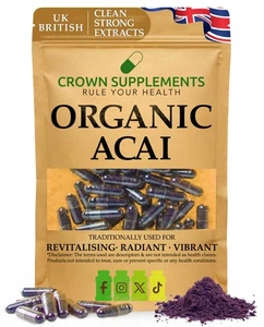Bio Acai Berry Kapseln | Clean Supplements | Crown Supplements UK - Bild 1 von 2