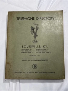 1949 Louisville KY Kentucky Telephone Directory Phone Book Yellow Pages Vintage - Picture 1 of 6