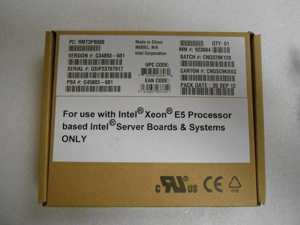 Intel RMT3PB080 Integrated RAID Module MD2, 6GB/s PCIe 512MB, New Bulk - Image 1 of 1