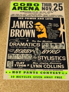 James Brown 1971 Soul Detroit Michigan Cardstock Concert Poster 12"x18" - Picture 1 of 1