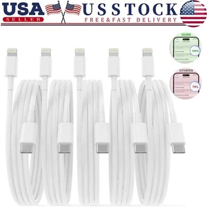 OEM 20W PD Fast Charging USB-C Charge Cable For iPhone 7 8 X 11 12 13 14 Pro Max - Picture 1 of 23