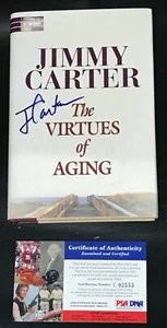 President Jimmy Carter "VIRTUES OF AGING" Signed Autographed HC book PSA #C02553 - Picture 1 of 2