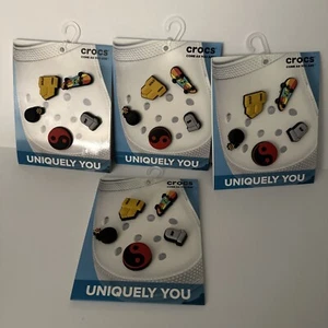 Crocs Uniquely You Sk8r Boi Skateboard RIP Bomb Yin Yang Jibbitz Charms 5 Pack - Picture 1 of 5