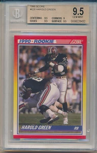 1990 Score Football Harold Green (Rookie Card) (#628) BGS9.5 BGS - Picture 1 of 2