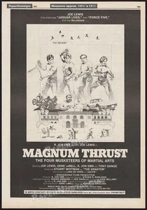 MAGNUM THRUST - Original 1981 Trade AD / poster _ Joe Lewis _ Stuart Whitman - Picture 1 of 1