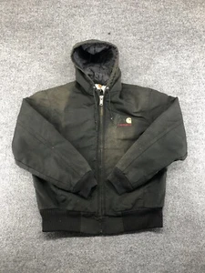 Vintage Carhartt Hooded Jacket Mens M  Black 1990s - Picture 1 of 17