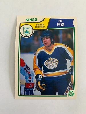 1983-84 O-Pee-Chee #154 Jim Fox - Los Angeles Kings - Set Break - Image 1 of 2