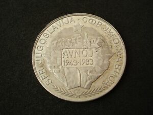 Yugoslavia, AVNOJ, silver medallion, 1983, Tito, communist