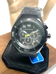 Technomarine Reloj Hombre TM-215069 Manta Cronógrafo Cuarzo Negro Amarillo Goma - Imagen 1 de 14