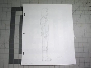 vtg Adult Swim Cel Drawing - Metalocalypse Songgu Kwon signed Toki Profile - Picture 1 of 5