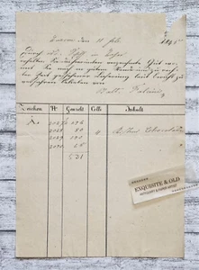 1845 Luzern Dusser Schweiz Papier Handel Transport Chocolade alt Handschrift - Picture 1 of 2