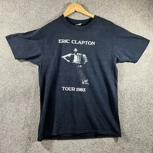 Vintage 1983 Eric Clapton Camel Cigarettes European Tour T-Shirt Small schwarz - Bild 1 von 8