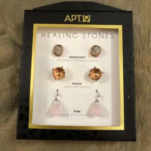 Apt 9 healing stones earrings trio - Picture 1 of 1