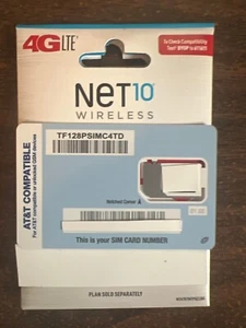 NET10 AT&T SIM CARD FREE SHIPPING - Picture 1 of 4