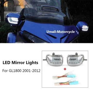 2001-2012 LED Mirror Lights Turn Signals DRL Lamp For Honda Goldwing GL1800 ABS - Picture 1 of 7