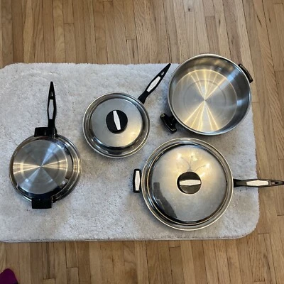 Carico Ultra Tech Stainless Cookware (7) Pan Skillet Pots T304SS USA Ultra Core - Image 1 of 4