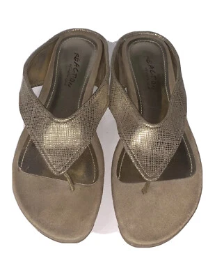 Reaction Kenneth Cole Womens Sandals Water Park Sz 9.5 Gold Tan  - Image 1 of 4