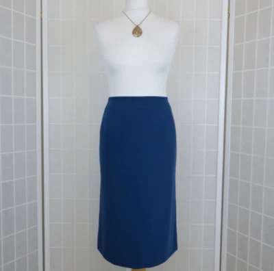 Windsmoor Skirt Size 14 French Blue Pencil Midi Workwear Summer Vintage 90s - Image 1 of 4