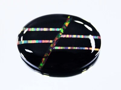 17.50 Ct Natural Doublet Onyx Opal CERTIFIED Multi Color  Loose Gemston - Image 1 of 4