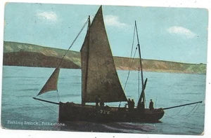 KENT - FISHING SMACK, FOLKESTONE. Postkarte 1908 - Bild 1 von 1