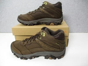 Merrell Moab Adventure 3 Brown Mid Mens Sz 10 Leather Hiking Boots Waterproof - Picture 1 of 10