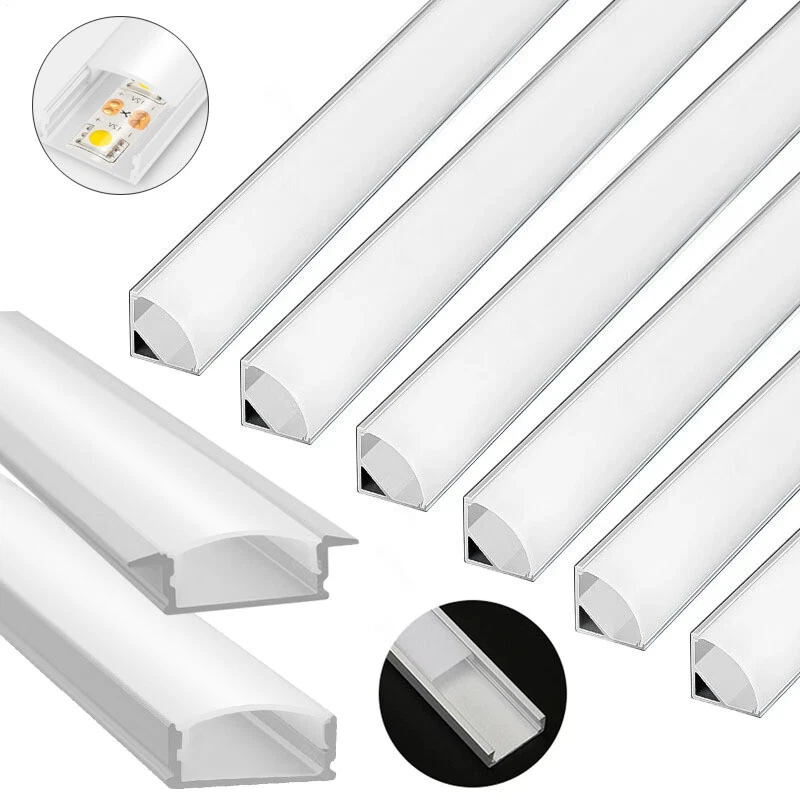 5M LED PROFIL ALUPROFIL ALU SCHIENE LEISTE PROFILE FÜR LED-STREIFEN ELOXIERT - Bild 1 von 4