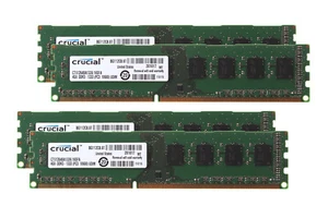 4pcs Crucial DDR3 4GB 2Rx8 PC3-10600U 1333Mhz DIMM RAM Desktop INTEL Memory New! - Picture 1 of 10
