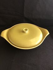 MCM Russel Wright  Steubenville American Modern Chartreuse Covered Casserole 12"