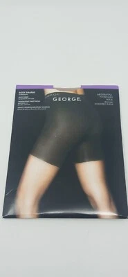 George Body Shaper Medium Tall Nude Color Silky Sheer Sandalfoot Pantyhose - Image 1 of 4